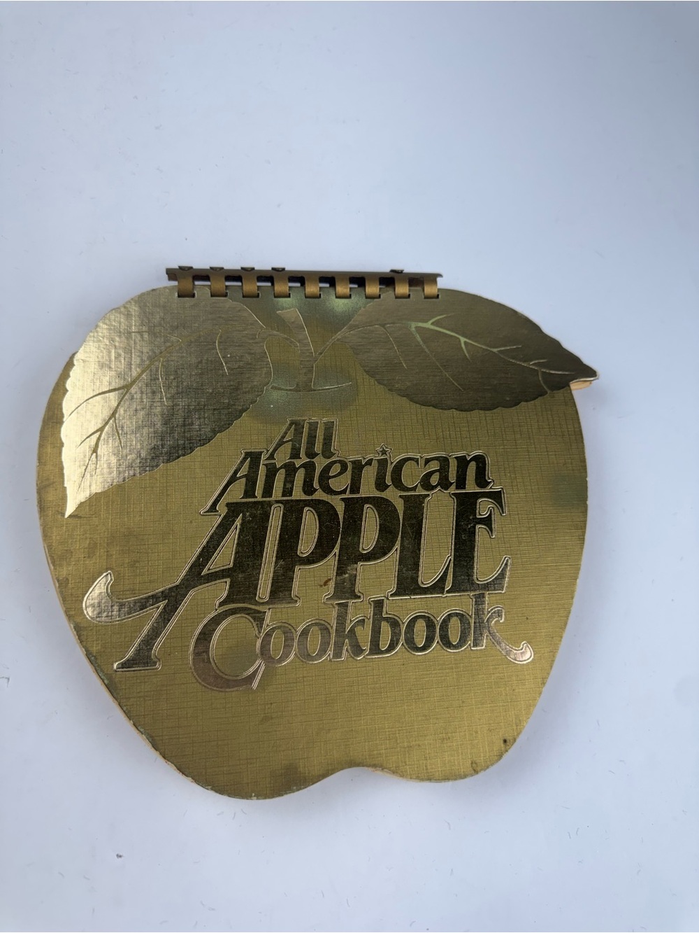 1984 All American Apple Cookbook Gold Cover Apple Shape Hardcover
